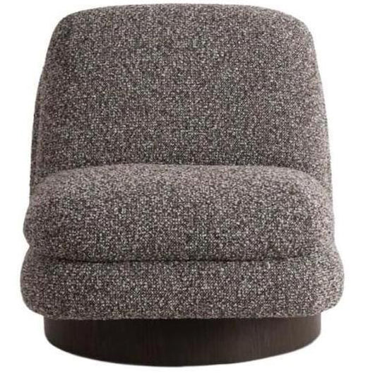 Brug swivel armchair, 102 cm, textured jacquard in chocolate mélange