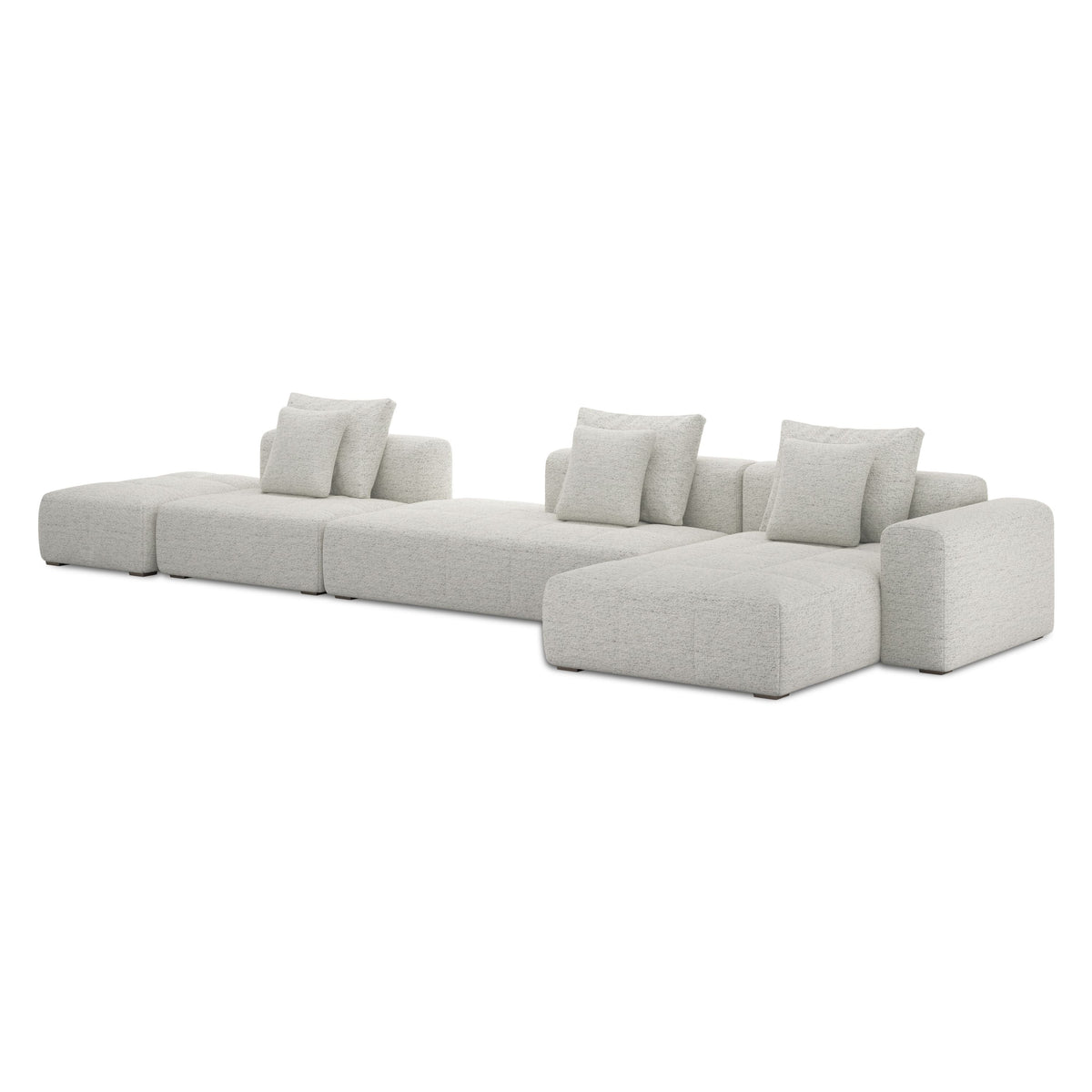 Verdon modular sofa, 10 configurations, 479 cm, light gray chenille