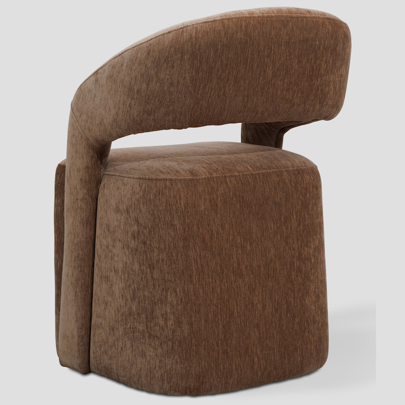 Sloan armchair on casters, light brown chenille