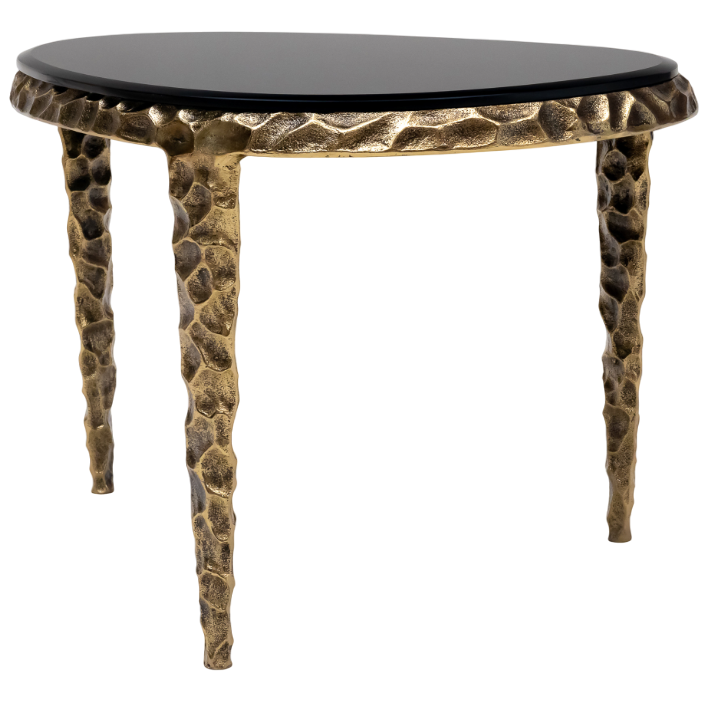 Meg side table, oval, glass tabletop Main image