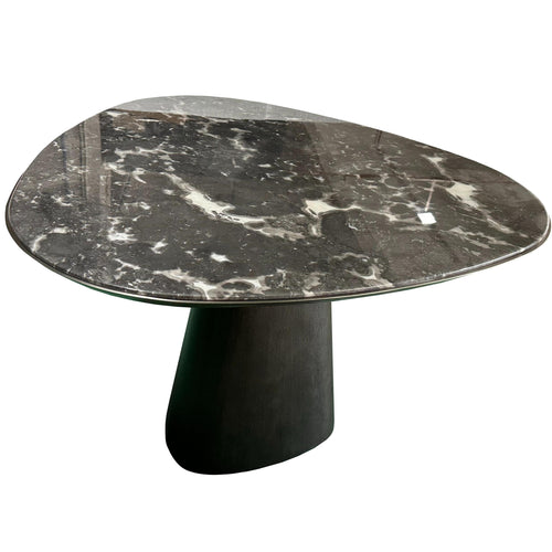Rosco triangular dining table, marble tabletop