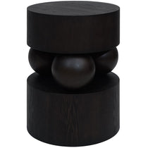 Kama round side table, veneer