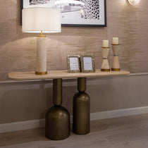 Console Perrot travertine brass