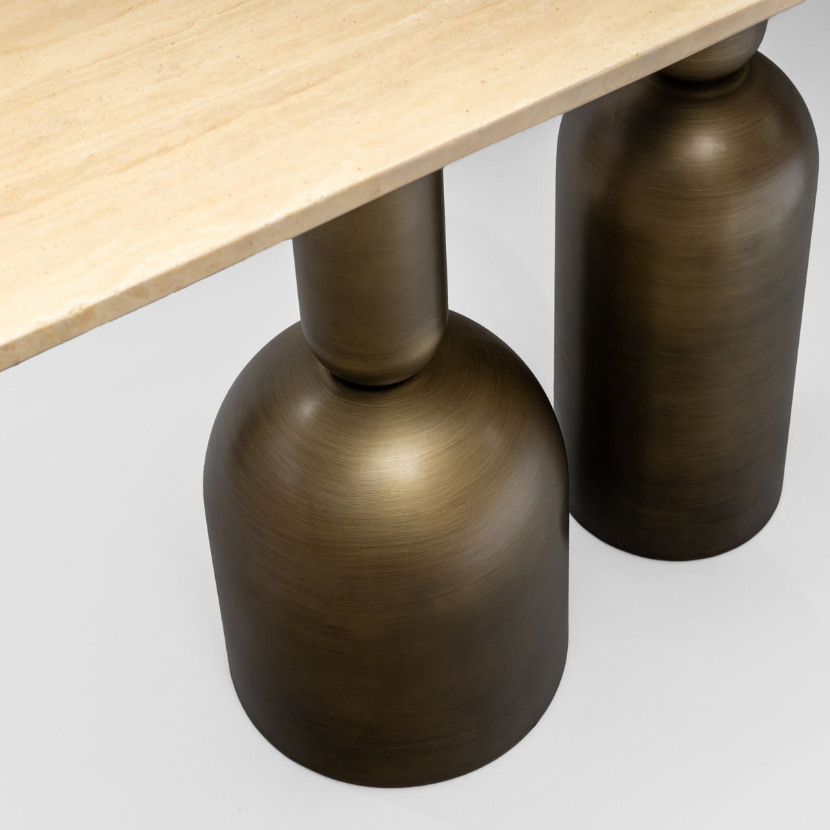 Console Perrot travertine brass