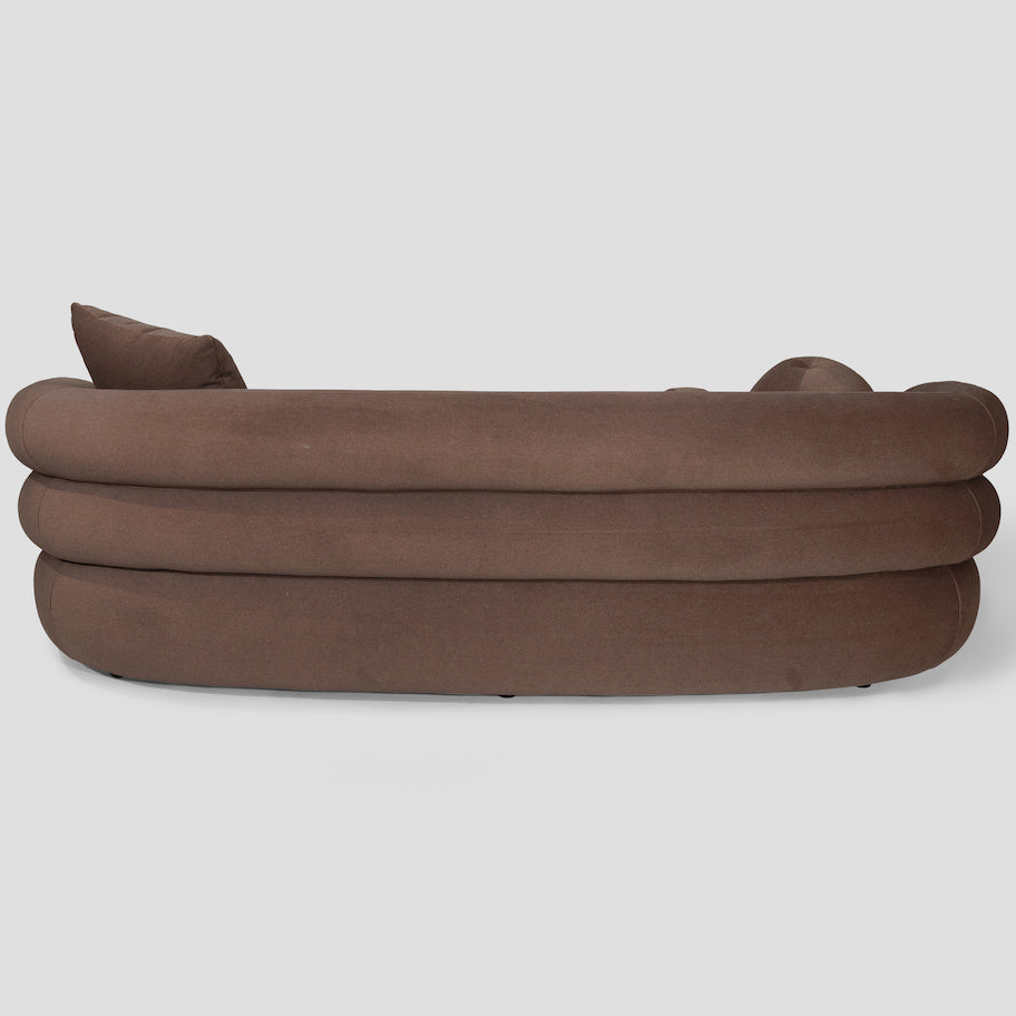 Liam 2-seater sofa, 225 cm, brown velour