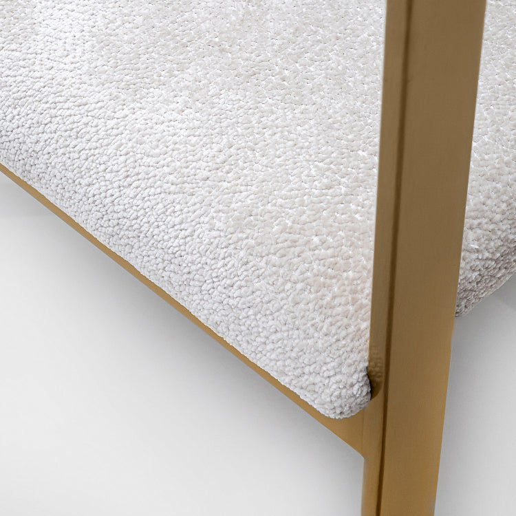 Orlean dining chair, pearl chenille