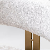Orlean dining chair, pearl chenille