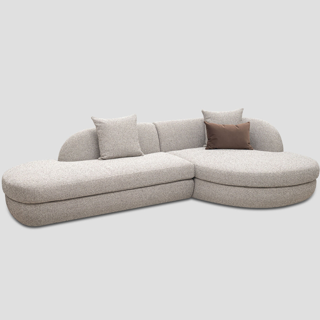 Ferrara corner sofa, 300 cm, burlap-weave fabric