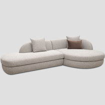 Ferrara corner sofa, 300 cm, burlap-weave fabric