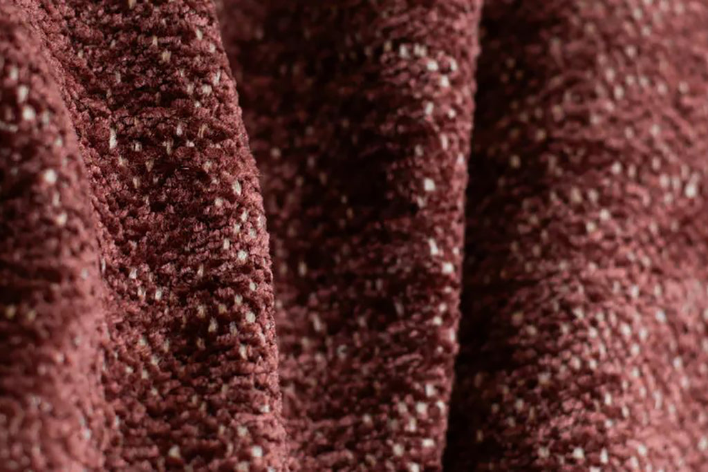 Close-up of the supplied Merlot Vein upholstery for EVA
